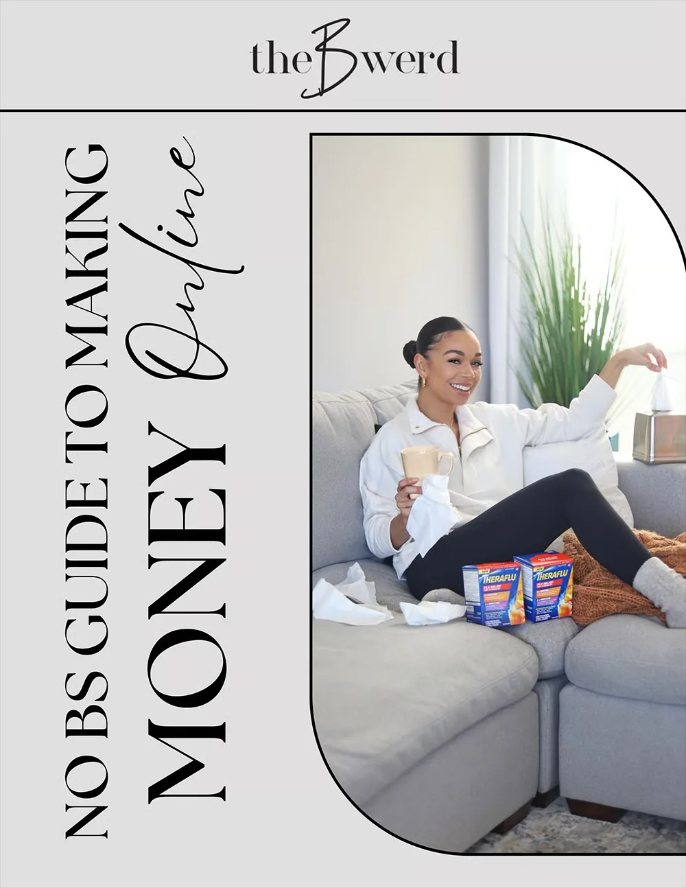 Full No BS Guide to Making Money Online artwork showing Courtney