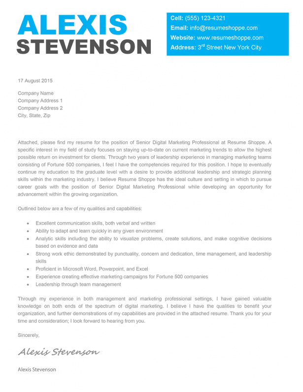 Creative Cover Letter Template for Applying for Jobs