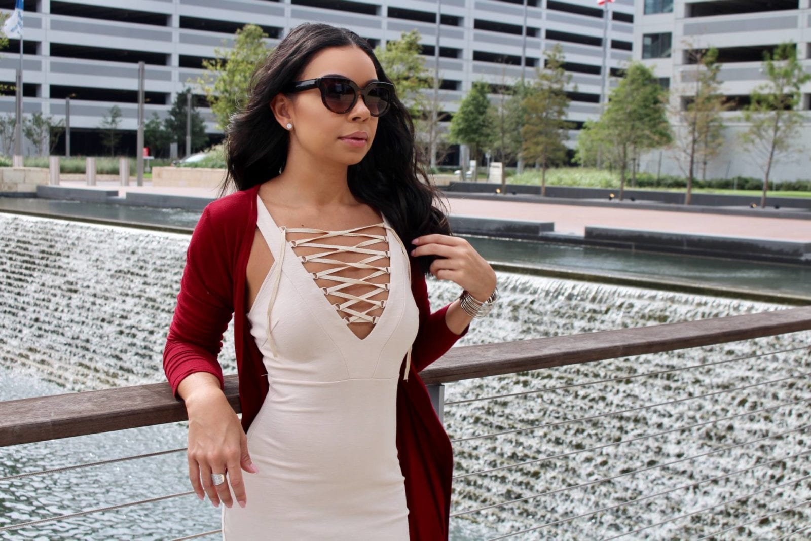 Forever 21 Nude Lace Up Dress | The B Werd Style Guide